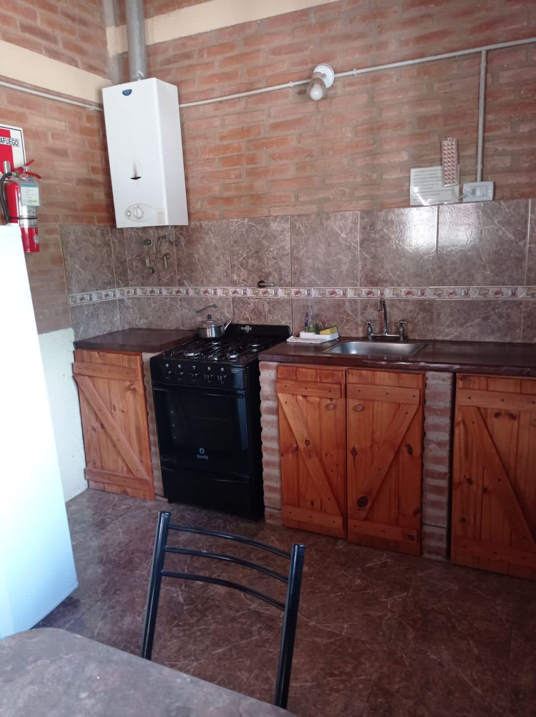 Cocina equipada de una cabaña